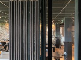Glazen Vouwwand Met Kader Transparante Mobiele Paneelwand Scheidingswand Restaurant Foldingframe Intermontage 008
