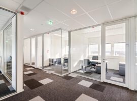 Noordwijk ESA ESTEC Kantoren Privacy Geluidsisolatie Glazen Stalen Wanden Intermontage