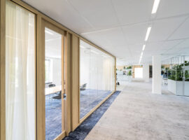 Utrecht Woodframe Twin Dubbele Glaswanden Kantoor Circulair Interieur Intermontage 006