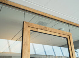 Woodframe Slim Duurzame Glazen Systeemwand Design Glaswand Duurzaam Houten Profiel Intermontage 010